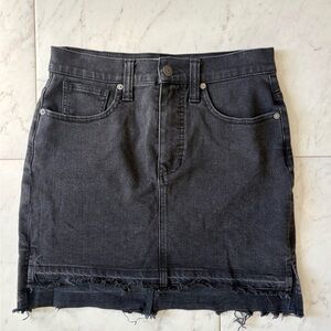 Madewell Black Denim Mini Skirt